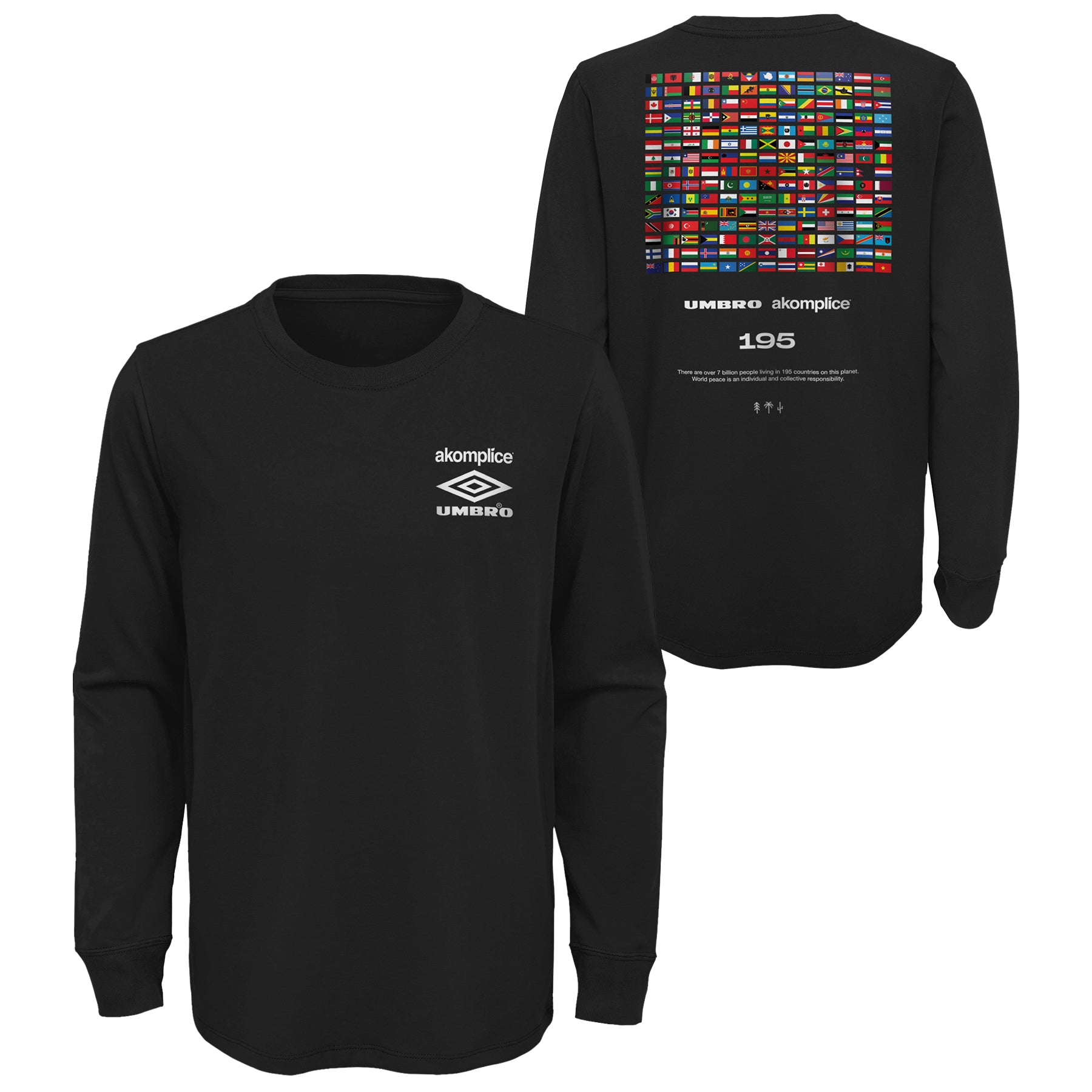 UMBRO x AKOMPLICE WORLD PEACE LS TEE