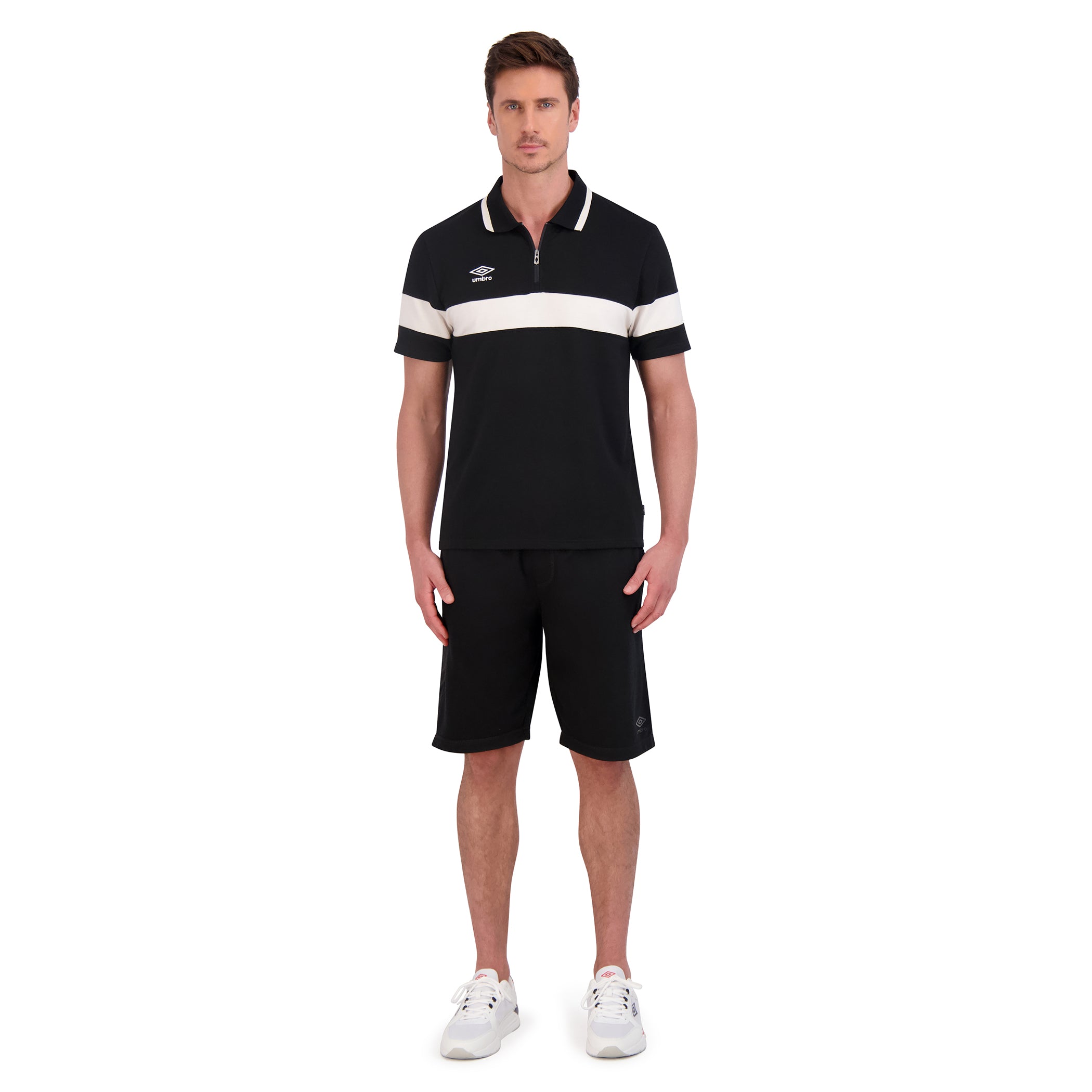 MENS 1/4 ZIP FR TERRY POLO