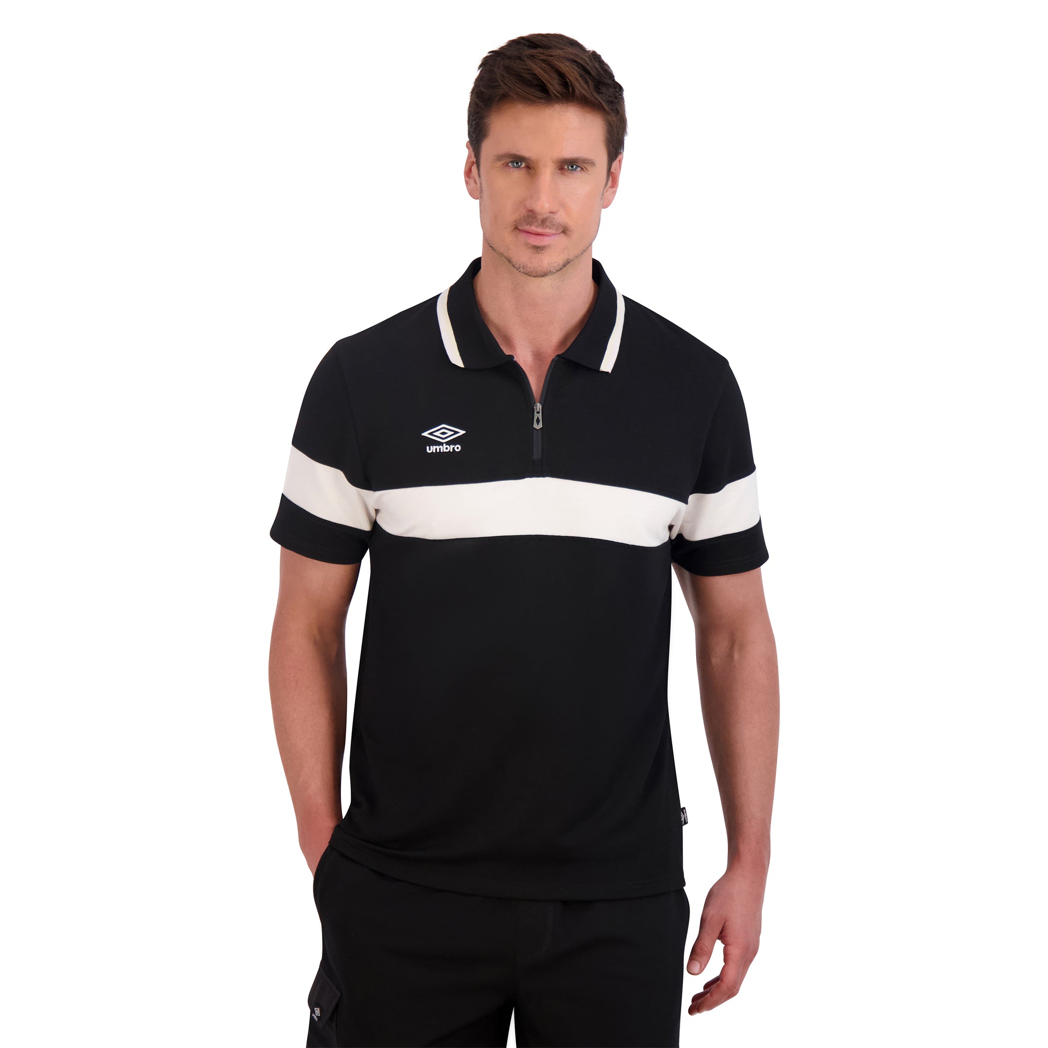 MENS 1/4 ZIP FR TERRY POLO