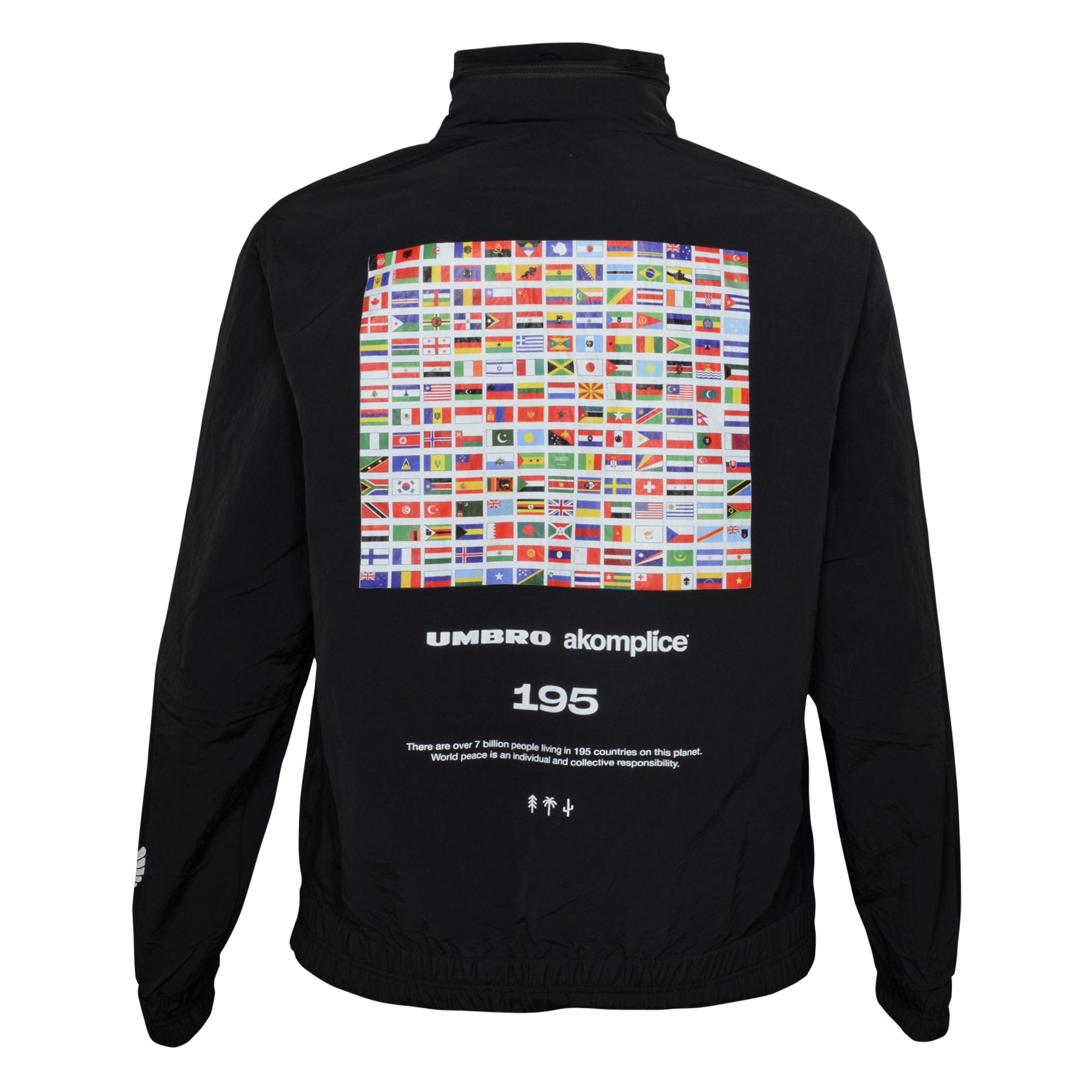 UMBRO x AKOMPLICE WORLD PEACE NYLON 1/4 ZIP