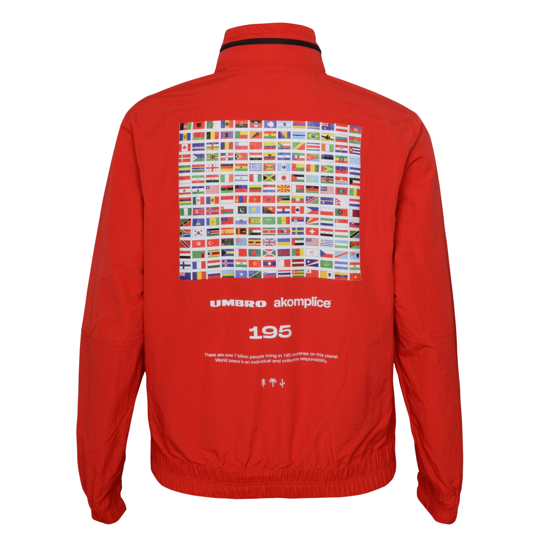 UMBRO x AKOMPLICE WORLD PEACE NYLON 1/4 ZIP