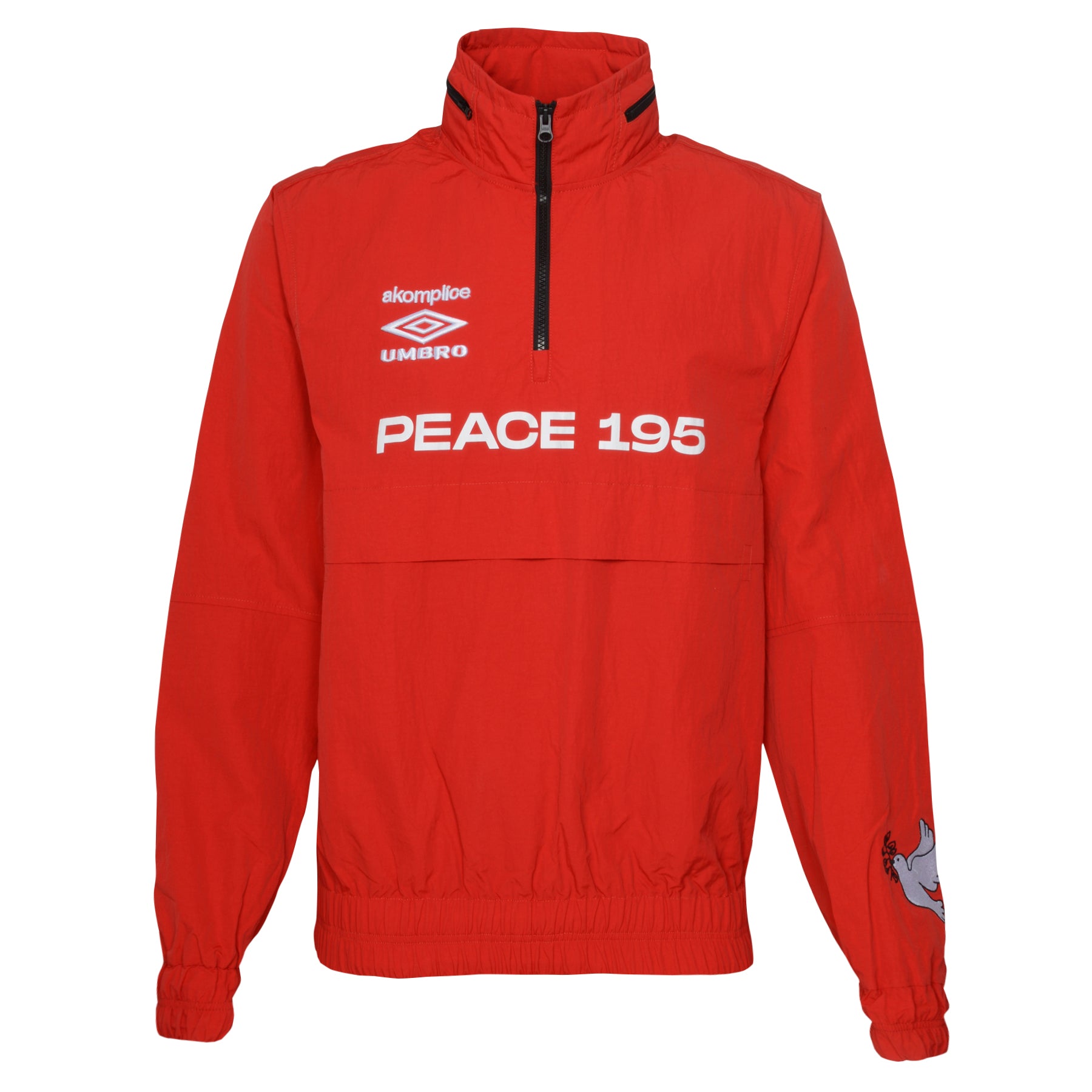 UMBRO x AKOMPLICE WORLD PEACE NYLON 1/4 ZIP