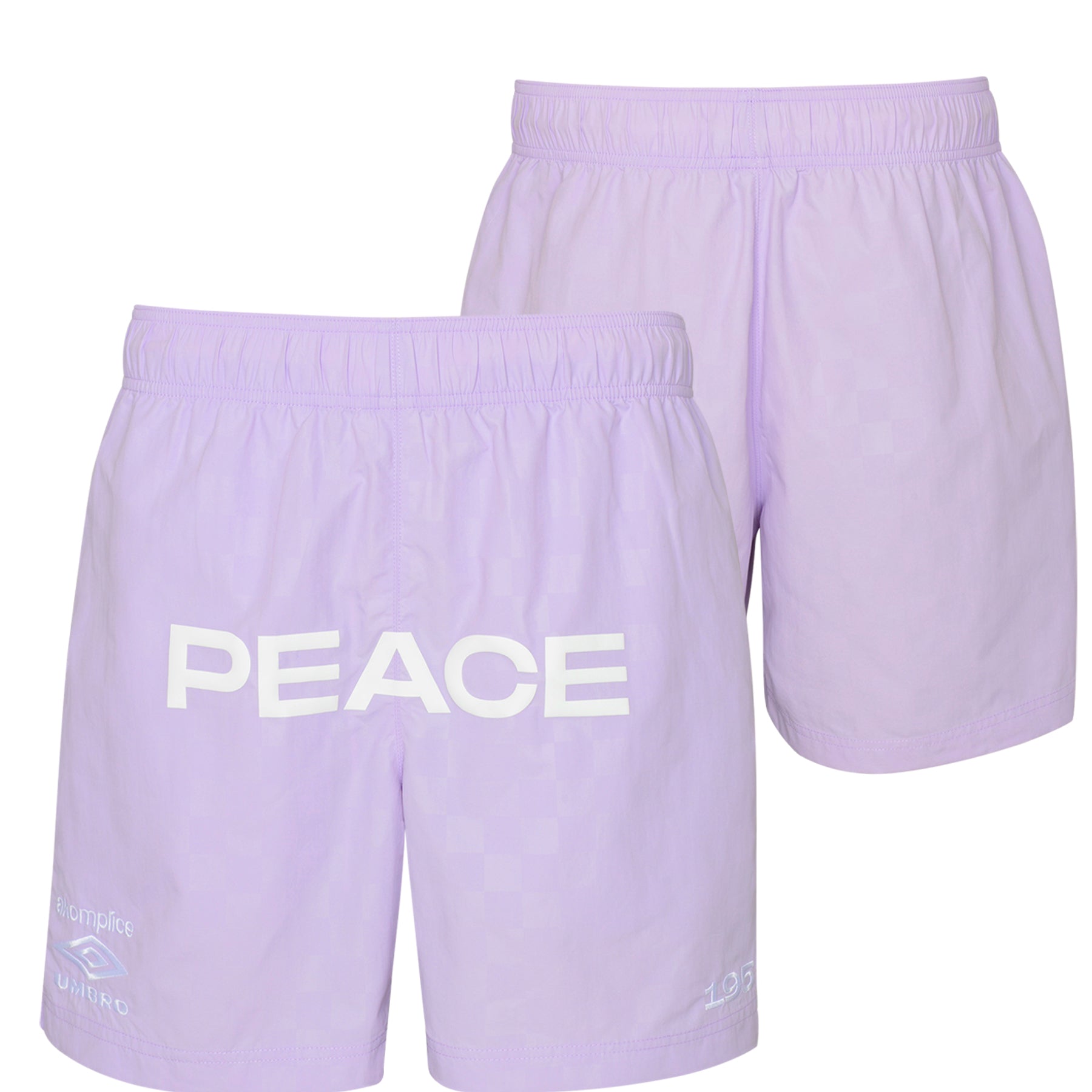 UMBRO x AKOMPLICE PEACE EMBOSSED CHECKERBOARD SHORT