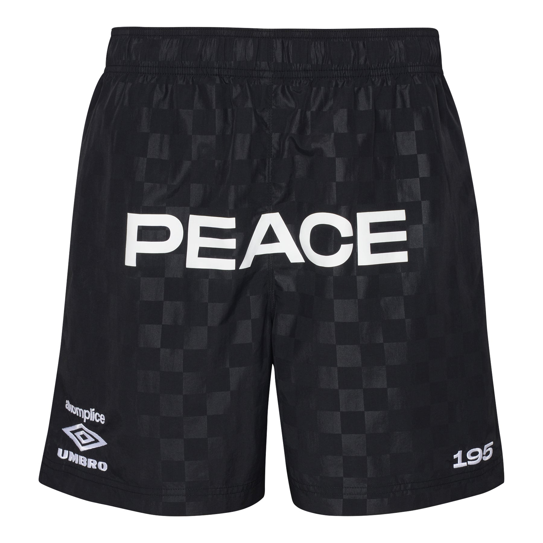 UMBRO x AKOMPLICE  PEACE EMBOSSED CHECKERBOARD SHORT