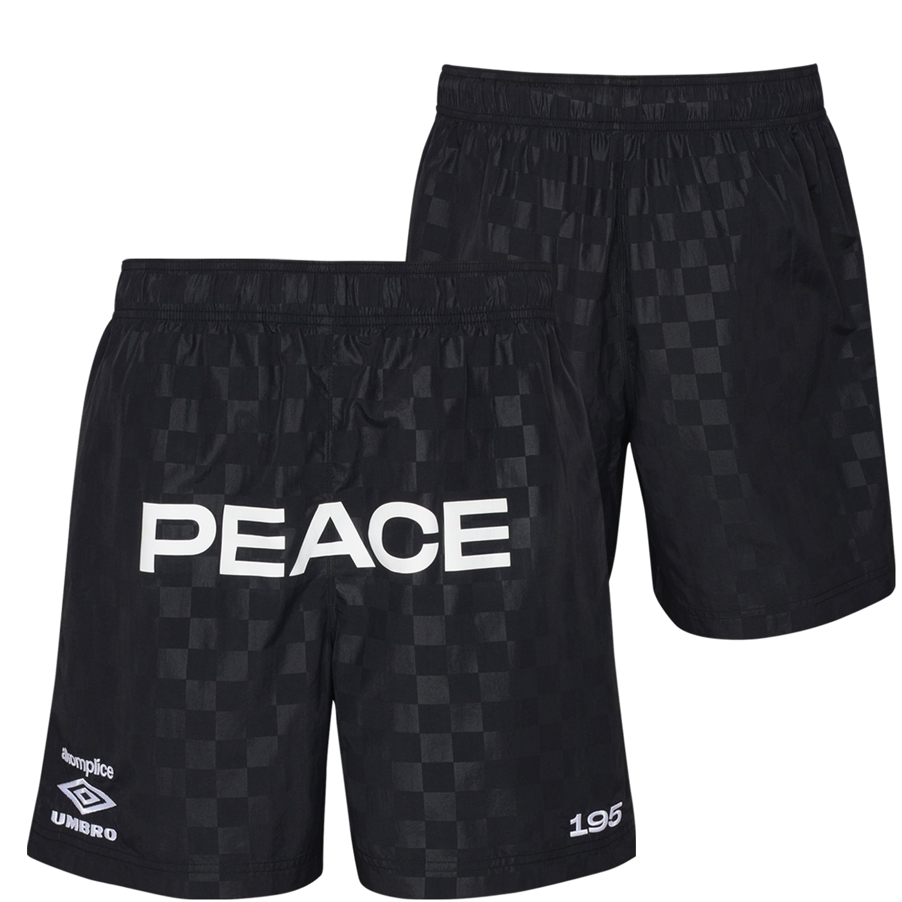 UMBRO x AKOMPLICE PEACE EMBOSSED CHECKERBOARD SHORT
