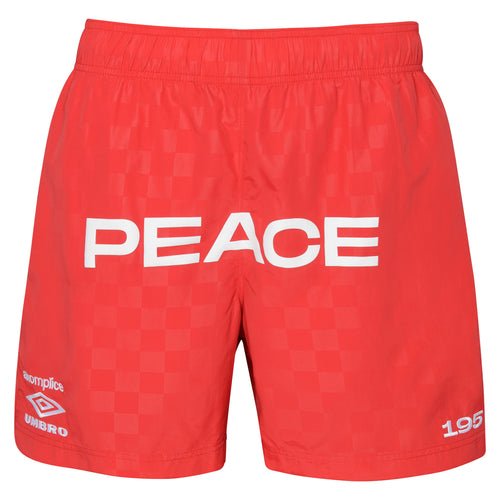 UMBRO x AKOMPLICE PEACE EMBOSSED CHECKERBOARD SHORT
