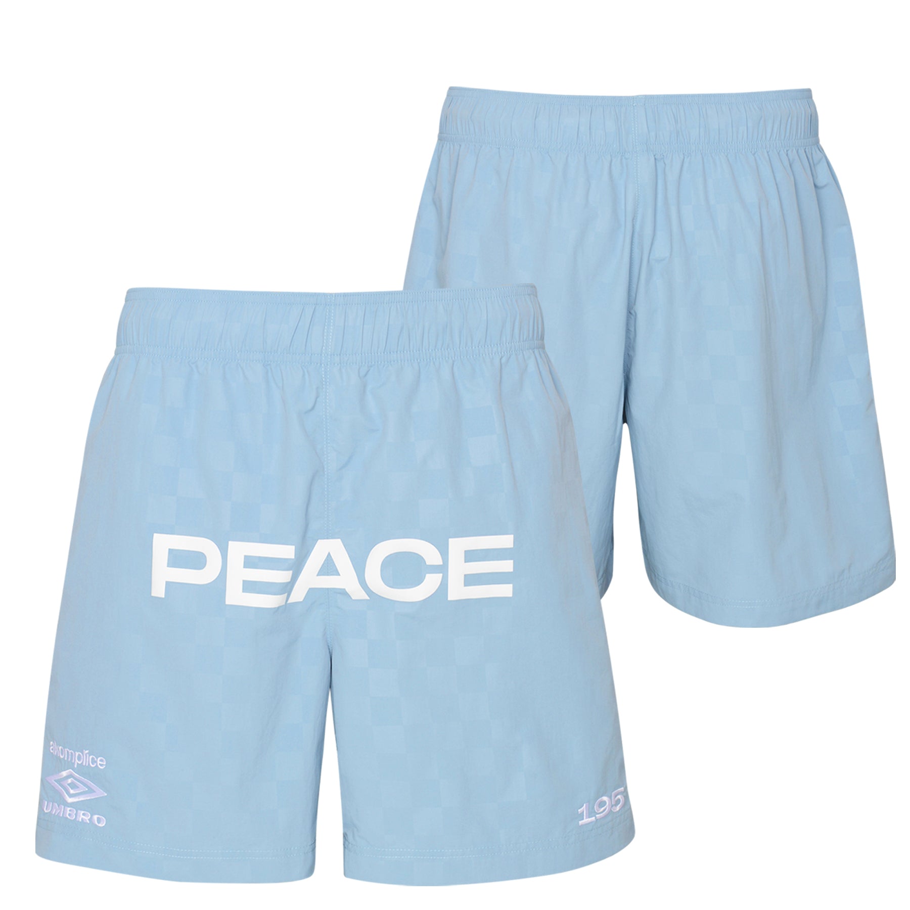 UMBRO x AKOMPLICE PEACE EMBOSSED CHECKERBOARD SHORT